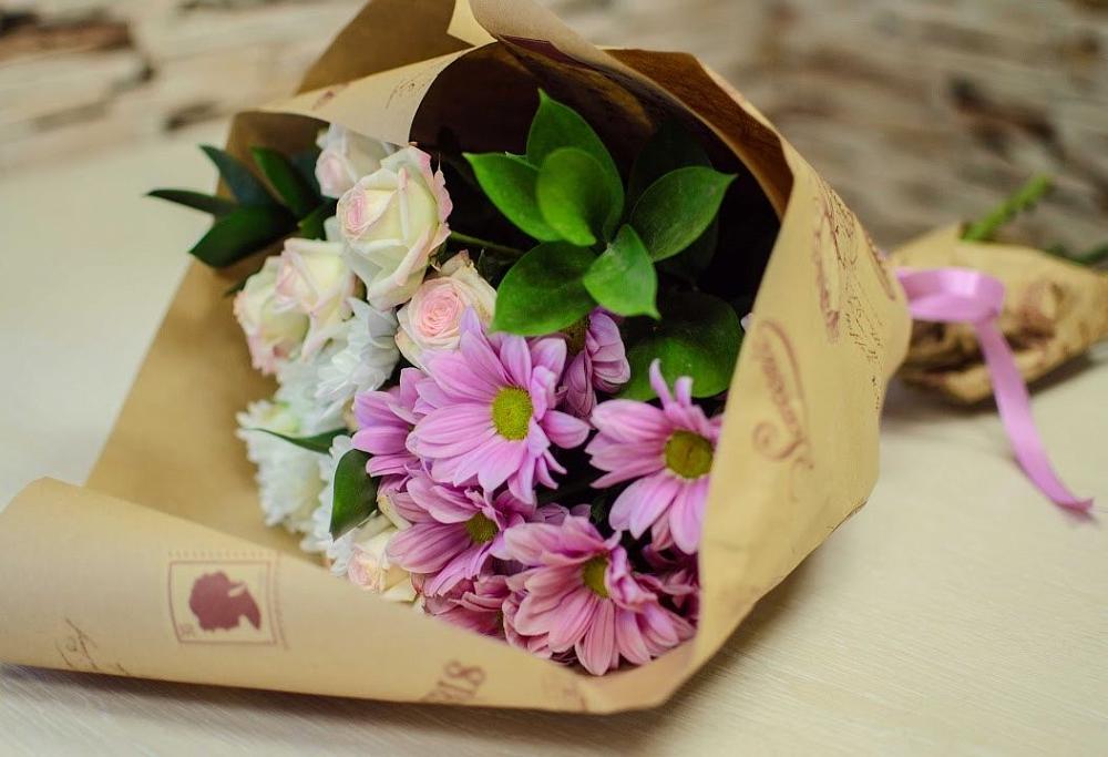 Букет цветов из: Розы и Хризантемы в Томузловском