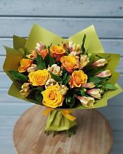 Букет цветов из:  Альстромерии и Розы в Томузловском