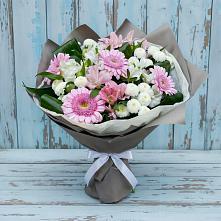 Букет цветов из:  Герберы, Альстромерии и Хризантемы #REPLACE_PRED# Томузловском