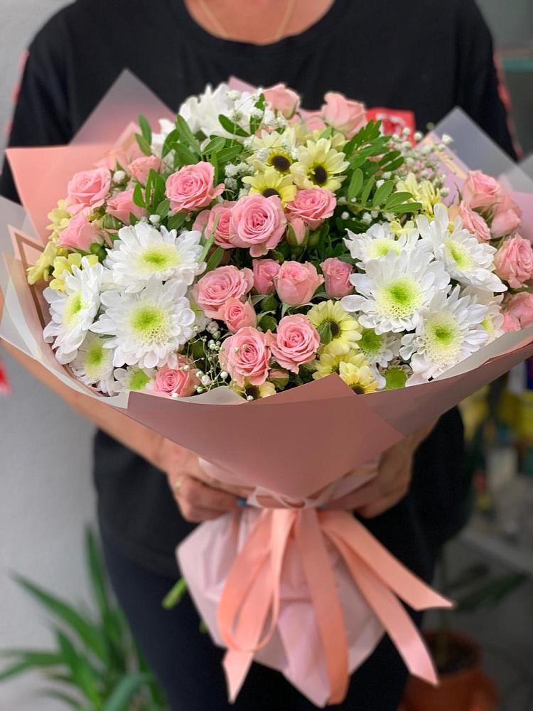 Букет цветов из: Розы и Хризантемы в Томузловском