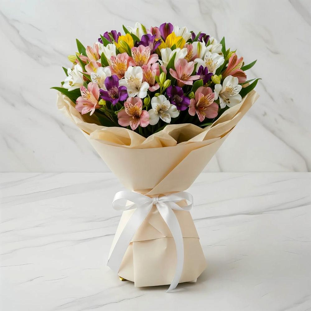 Букет цветов из: Альстромерии в Томузловском