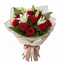 Букет цветов из:  Лилии и Розы в Томузловском