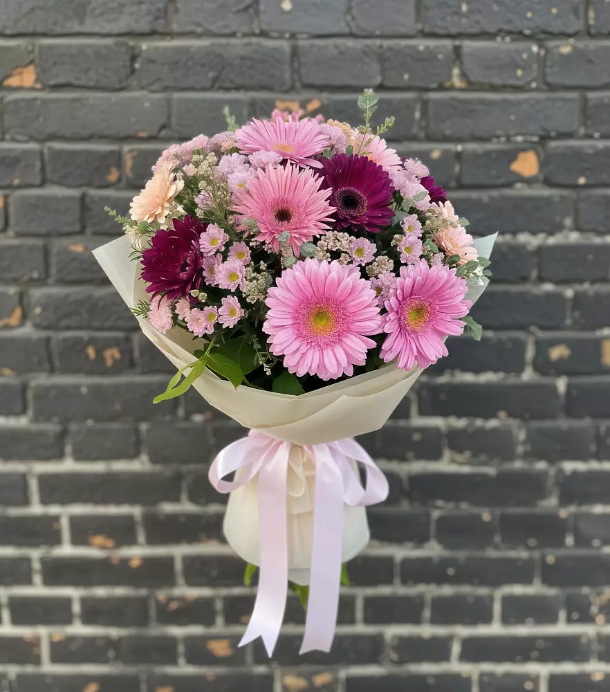 Букет цветов из: Герберы и Хризантемы в Томузловском
