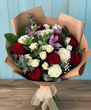 Букет цветов из:  Розы и Альстромерии в Томузловском