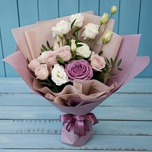 Букет цветов из:  Розы и Лизиантусы в Томузловском
