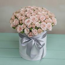 Цветочная композиция из Розы в шляпной коробке в Томузловском