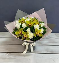 Букет цветов из:  Орхидеи и Розы в Томузловском