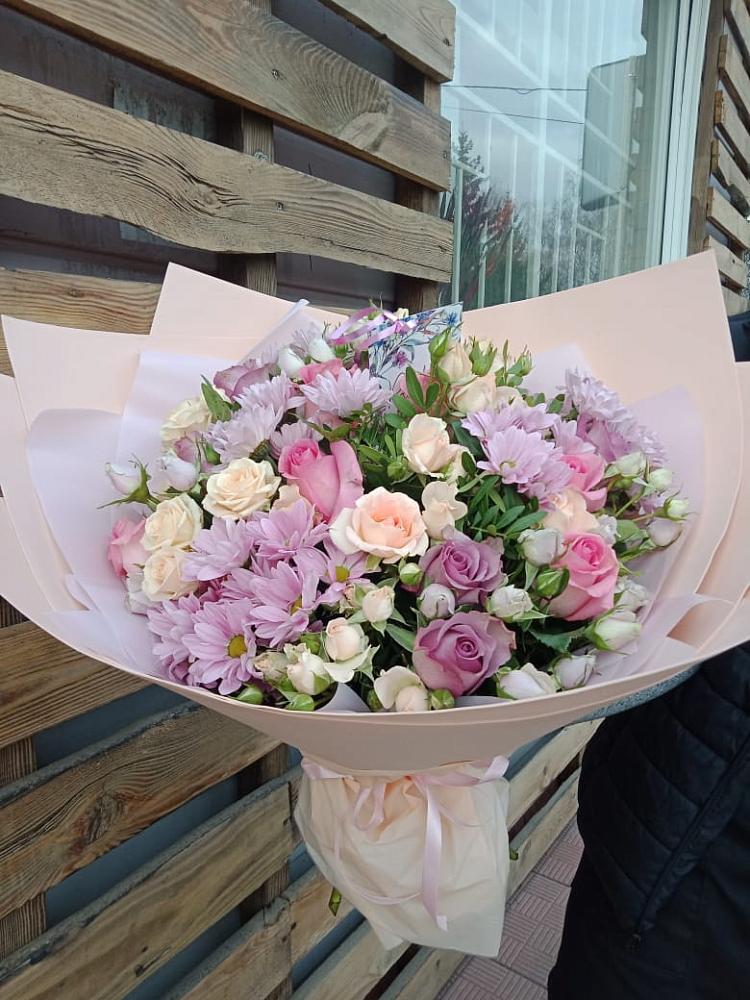 Букет цветов из: Розы и Хризантемы в Томузловском