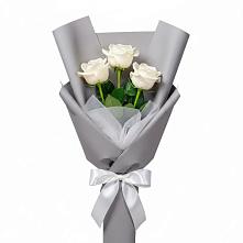 Букет 3 белые розы #REPLACE_PRED# Томузловском