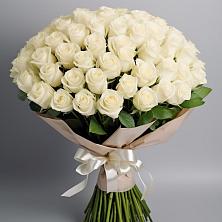 Букет 101 беля роза Белоснежка в Томузловском
