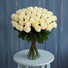 Букет 51 Белая роза Эдлесс Лав в Томузловском