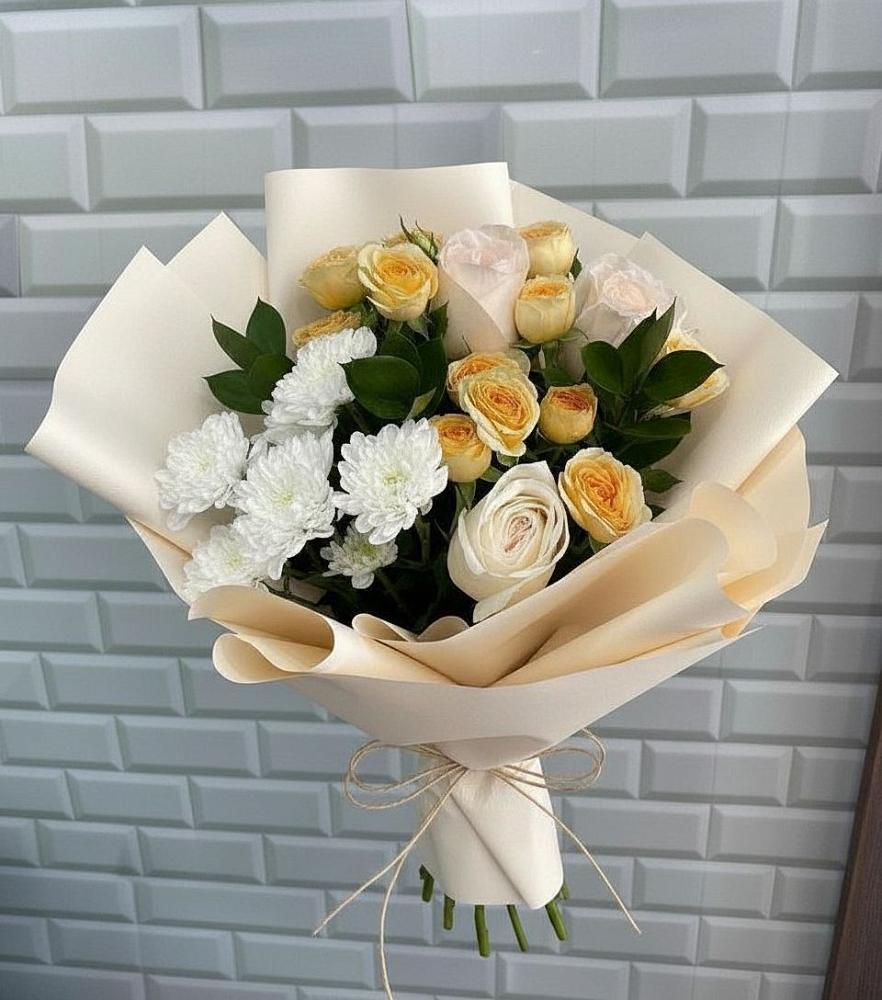 Букет цветов из: Розы и Хризантемы в Томузловском