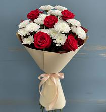 Букет цветов из:  Розы и Хризантемы в Томузловском