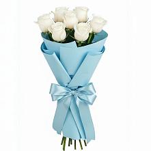 Букет 7 белых роз Проуд в Томузловском