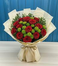 Букет цветов из:  Розы и Хризантемы #REPLACE_PRED# Томузловском