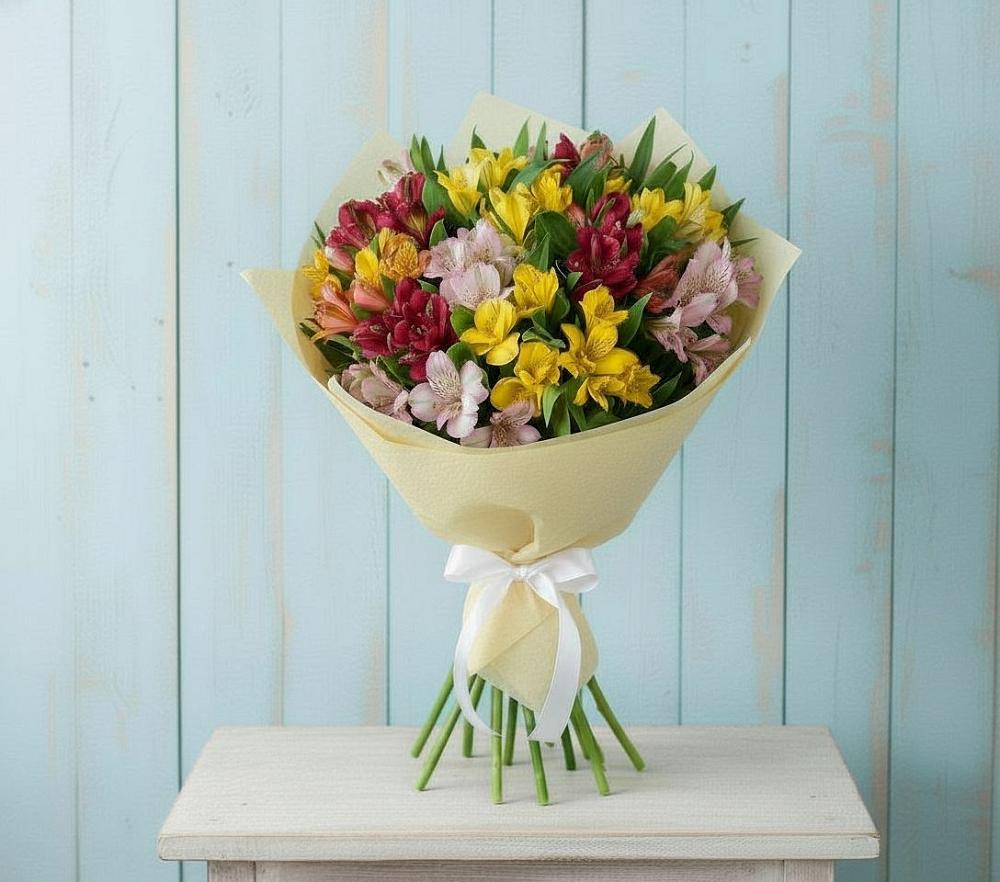 Букет цветов из: Альстромерии в Томузловском