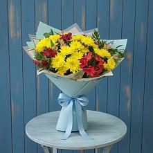 Букет цветов из:  Альстромерии и Хризантемы в Томузловском