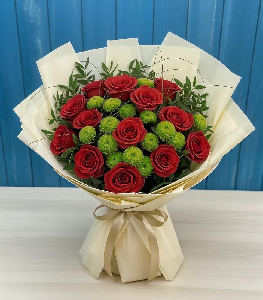 Букет цветов из: Розы и Хризантемы в Томузловском