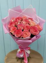 Букет 15 Розовых роз Равель в Томузловском