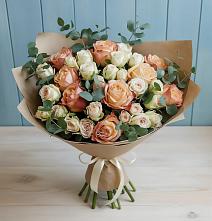 Букет цветов из:  Альстромерии и Розы в Томузловском